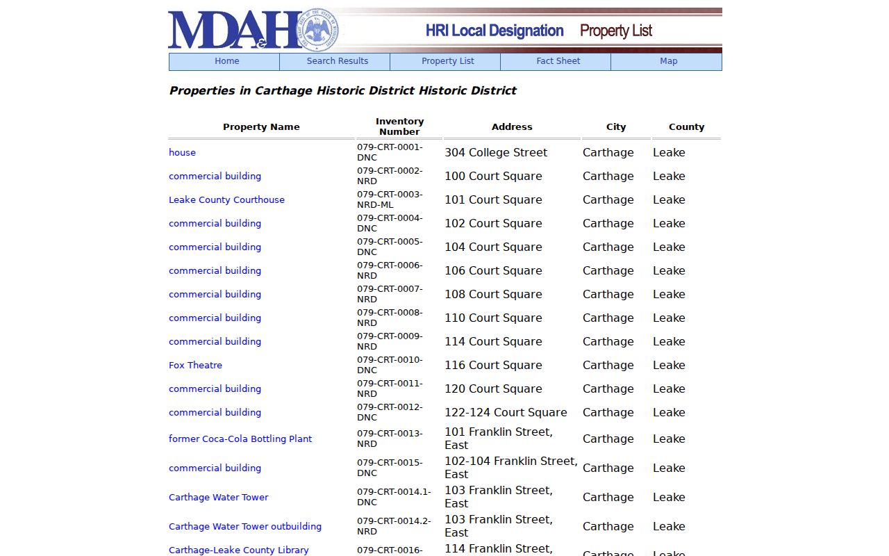 Carthage court records Leake County courthouse