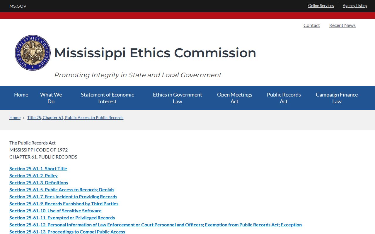 Leake County court records Mississippi public records access source