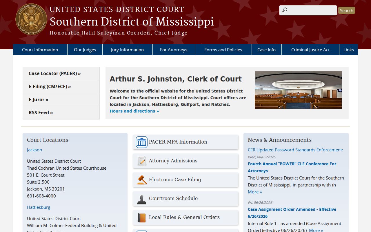 Leake County court docket federal Southern District source