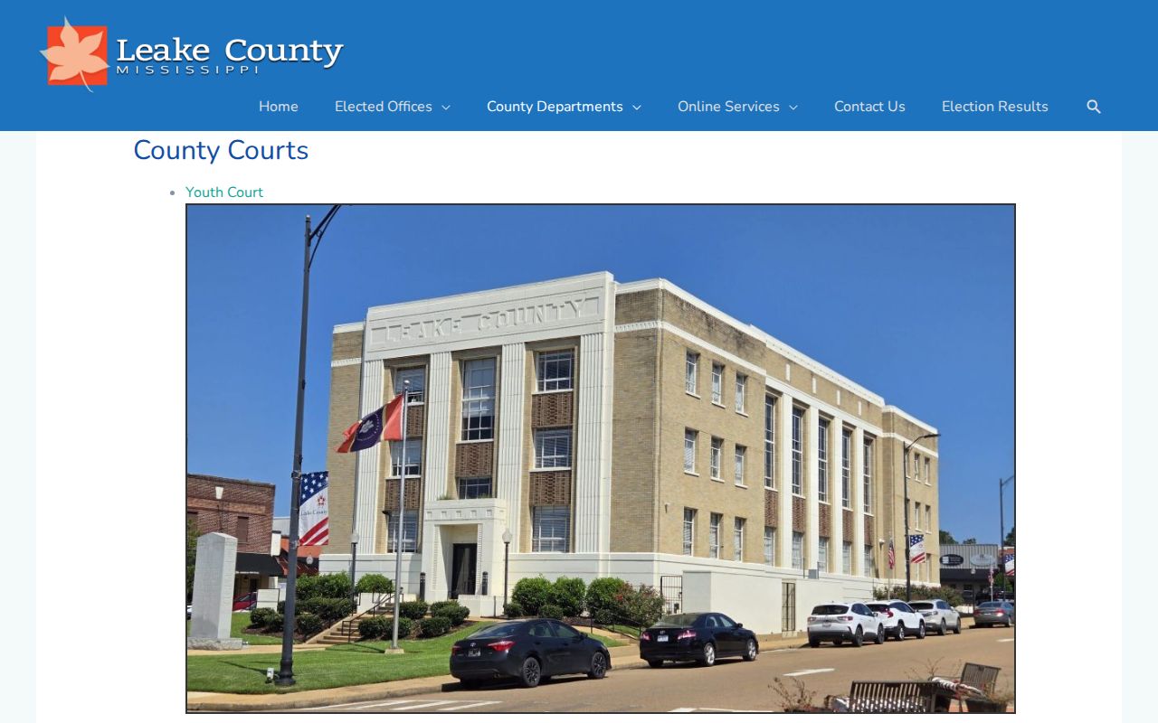 Leake County court docket court structure page